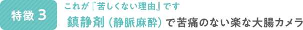 これが『苦しくない理由』です。鎮静剤（静脈麻酔）で苦痛のない楽な大腸カメラ(大腸内視鏡)