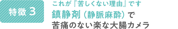 これが『苦しくない理由』です。鎮静剤（静脈麻酔）で苦痛のない楽な大腸カメラ(大腸内視鏡)