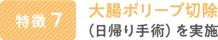 大腸ポリープ切除（日帰り手術）に対応